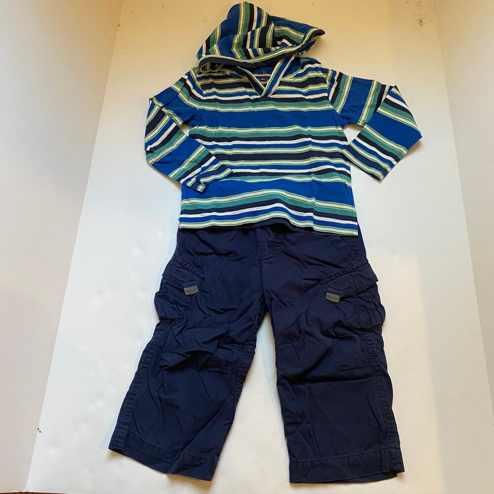 Tea Collection Hanna Andersson Striped Hoodie Jersey Lined Pants